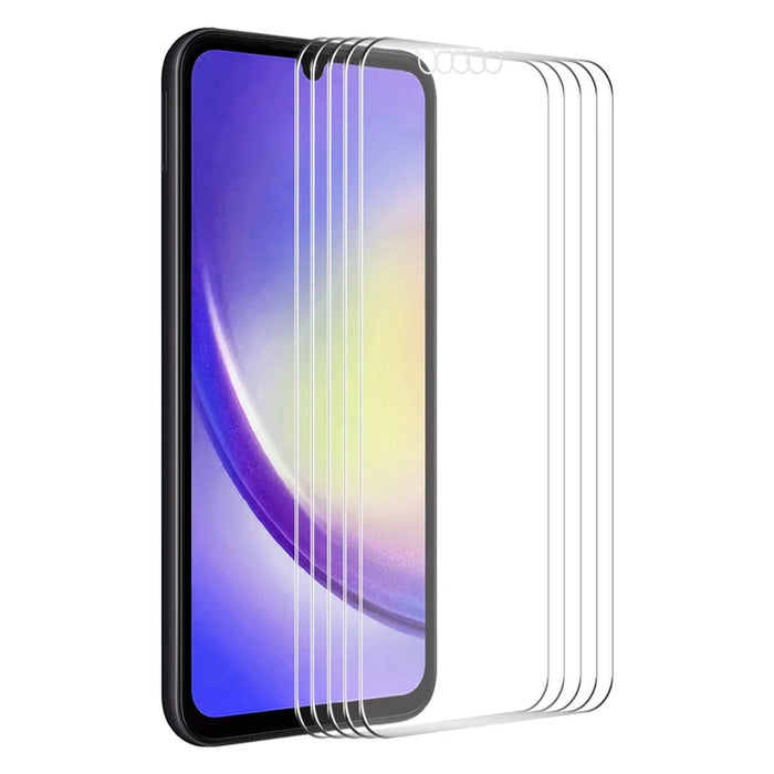 ENKAY HAT PRINCE 5Pcs for Samsung Galaxy A24 4G (162.1 x 77.6 x 8.3mm) High Aluminium-silicon Glass Protective Film 2.5D Arc Edge Screen Protector - 1