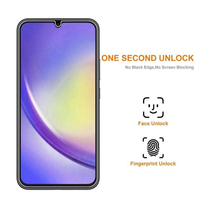 ENKAY HAT PRINCE 5Pcs for Samsung Galaxy A24 4G (162.1 x 77.6 x 8.3mm) High Aluminium-silicon Glass Protective Film 2.5D Arc Edge Screen Protector - 2