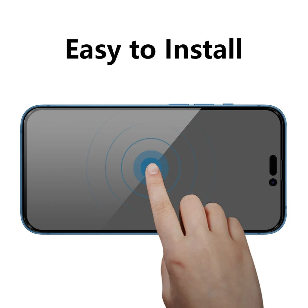 ENKAY HAT PRINCE 5Pcs Privacy Screen Protector for iPhone 15 Pro Max , 28-degree Anti-spy Tempered Glass Full Cover Film - 7