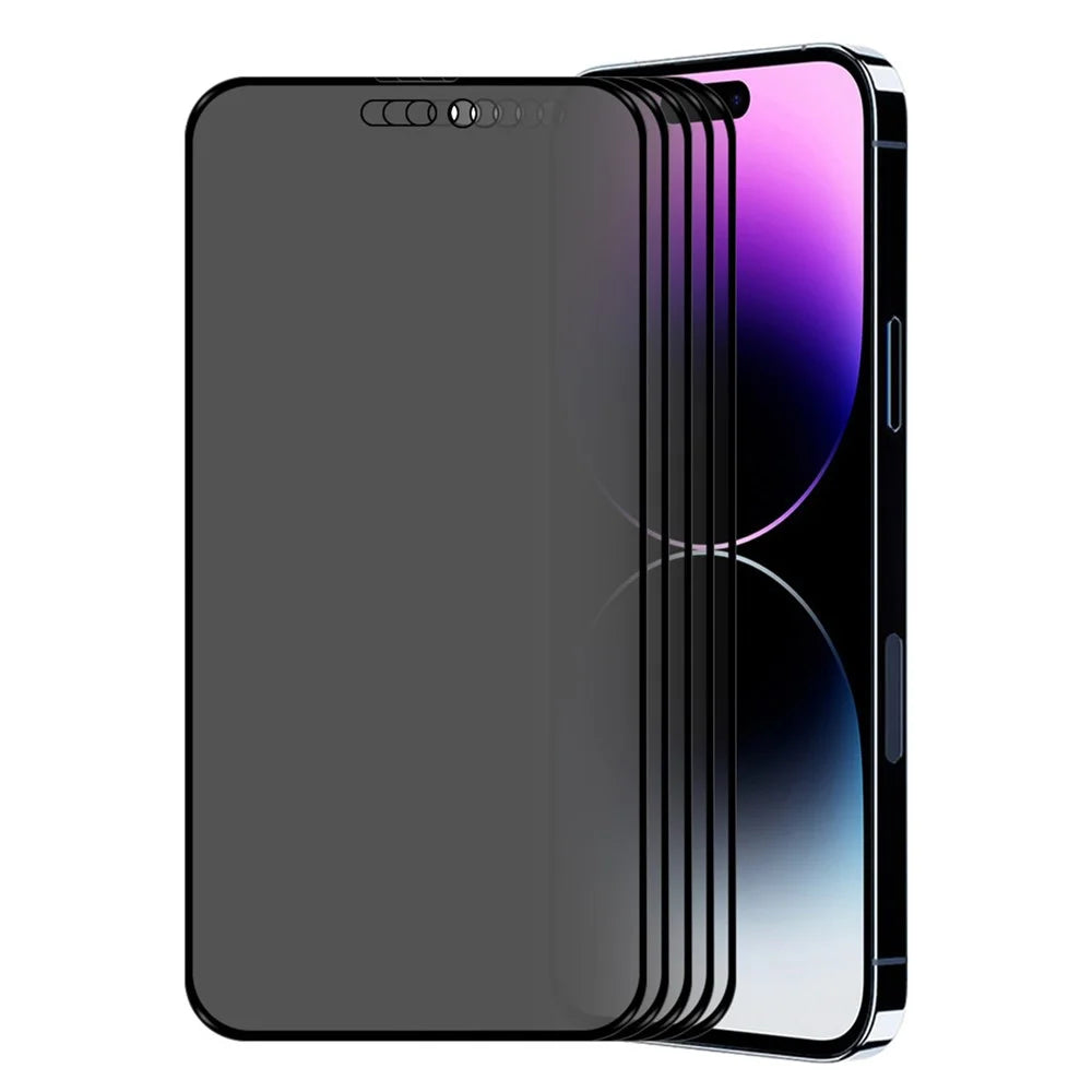 ENKAY HAT PRINCE 5Pcs Screen Protector for iPhone 15 Pro , 28-degree Anti-peep Tempered Glass Anti-Glare Film - 1