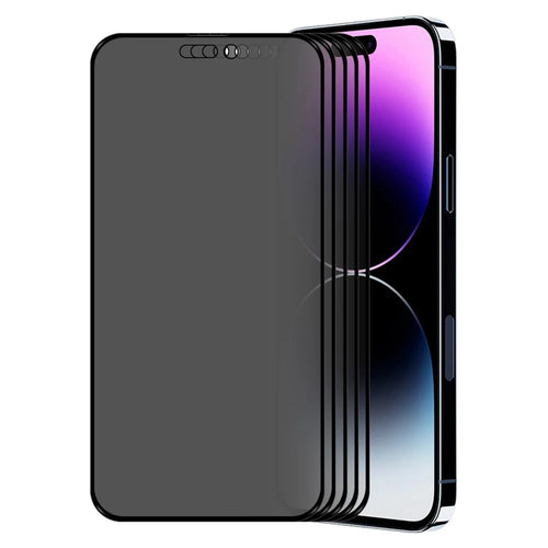 ENKAY HAT PRINCE 5Pcs Anti-Peep Tempered Glass Film for iPhone 15 Plus , Full Cover 28-degree Privacy Screen Protector - 1