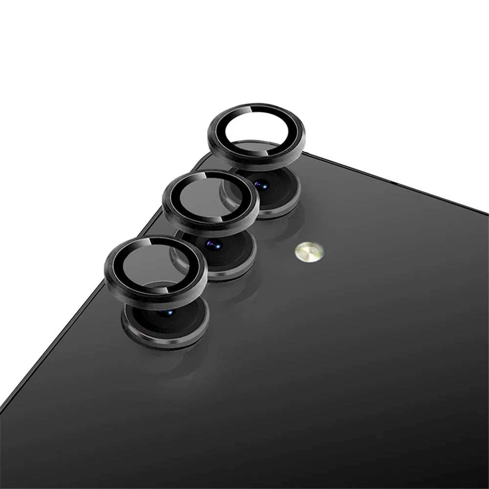 NORTHJO For Samsung Galaxy A54 5G 1 Set Camera Lens Protector CD Vein Metal Ring Tempered Glass Ultra HD Lens Film - Black - 2