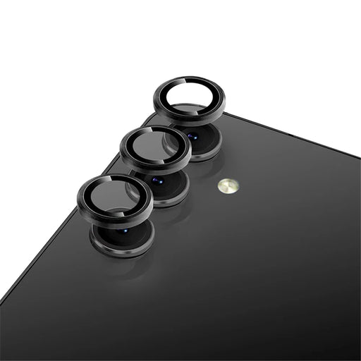 NORTHJO For Samsung Galaxy A54 5G 1 Set Camera Lens Protector CD Vein Metal Ring Tempered Glass Ultra HD Lens Film - Black - 2