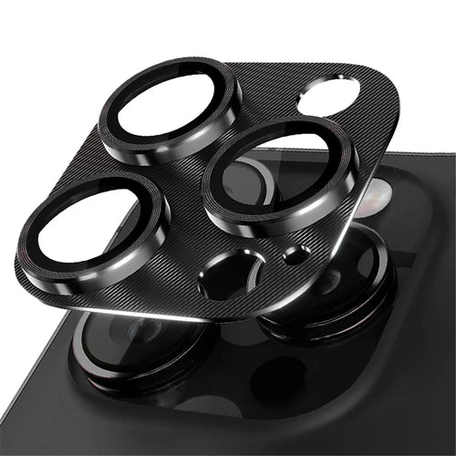 NORTHJO Camera Lens Protector for iPhone 13 Pro / 13 Pro Max , Anti-Scratch CD Vein Tempered Glass Integrated Lens Film - Black - 1