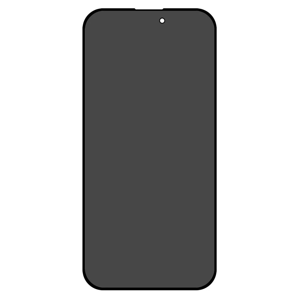 For iPhone 15 Privacy Screen Protector Silk Printing High Aluminium-silicon Glass Full Glue Full Coverage Anti-Spy Film - 2