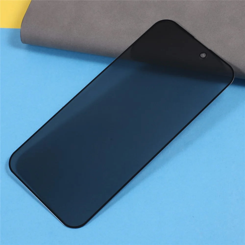 For iPhone 15 Plus Anti-Spy Screen Protector Full Cover Full Glue Silk Printing High Aluminium-silicon Glass Film - 7