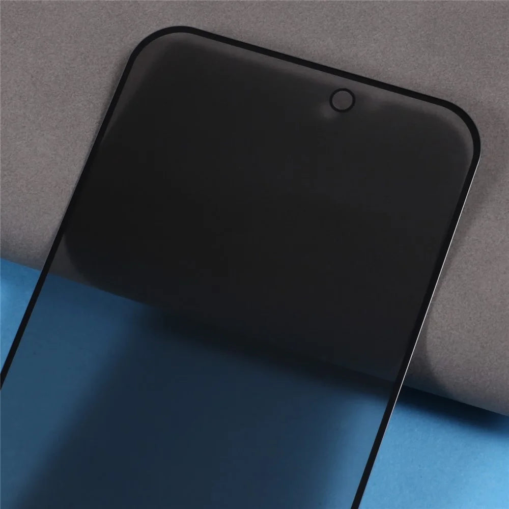 For iPhone 15 Pro Anti-peep High Aluminium-silicon Glass Film Full Glue Silk Printing Full Coverage Screen Protector - 5