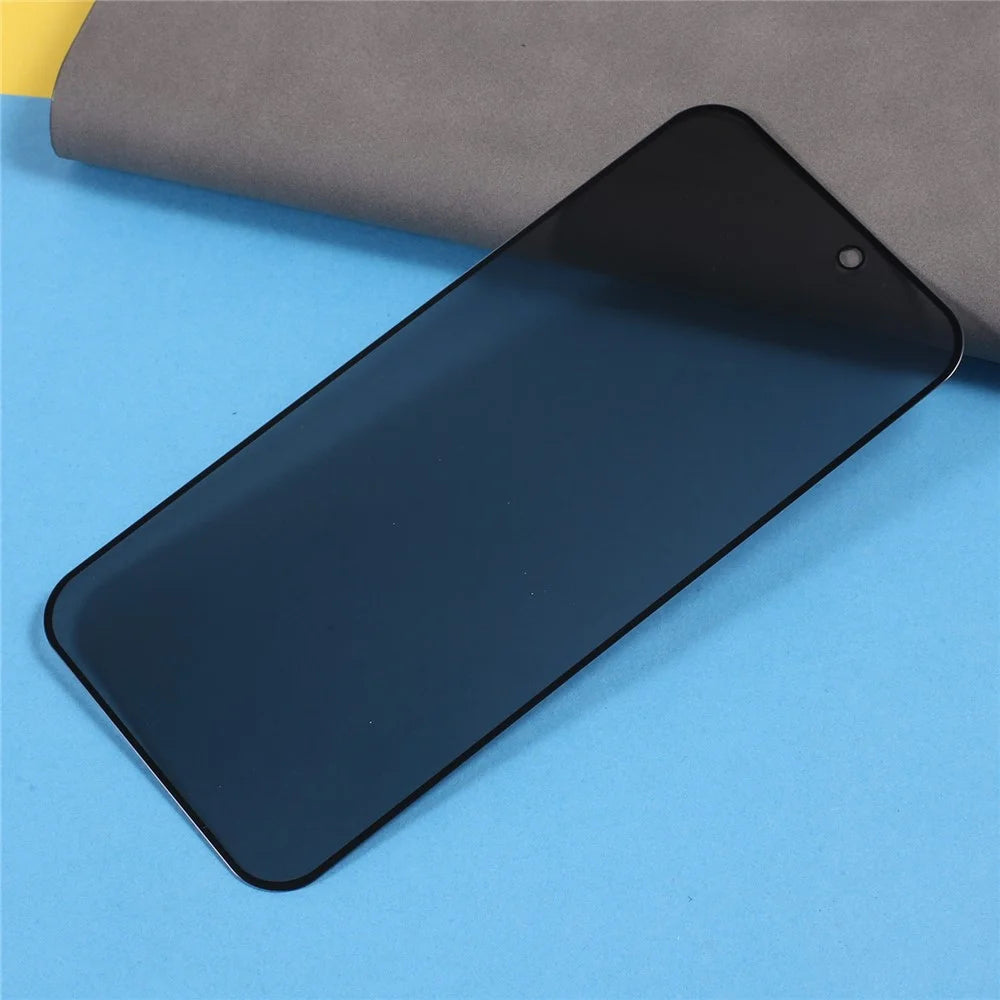For iPhone 15 Pro Anti-peep High Aluminium-silicon Glass Film Full Glue Silk Printing Full Coverage Screen Protector - 7