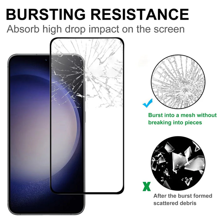 For Samsung Galaxy S23 FE AGC Tempered Glass with Black Edge Full Glue Full Coverage Screen Protector - 4