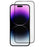 For iPhone 15 Pro Electroplated Silk Printing Film Full Cover Full Glue Tempered Glass Screen Protector - 1