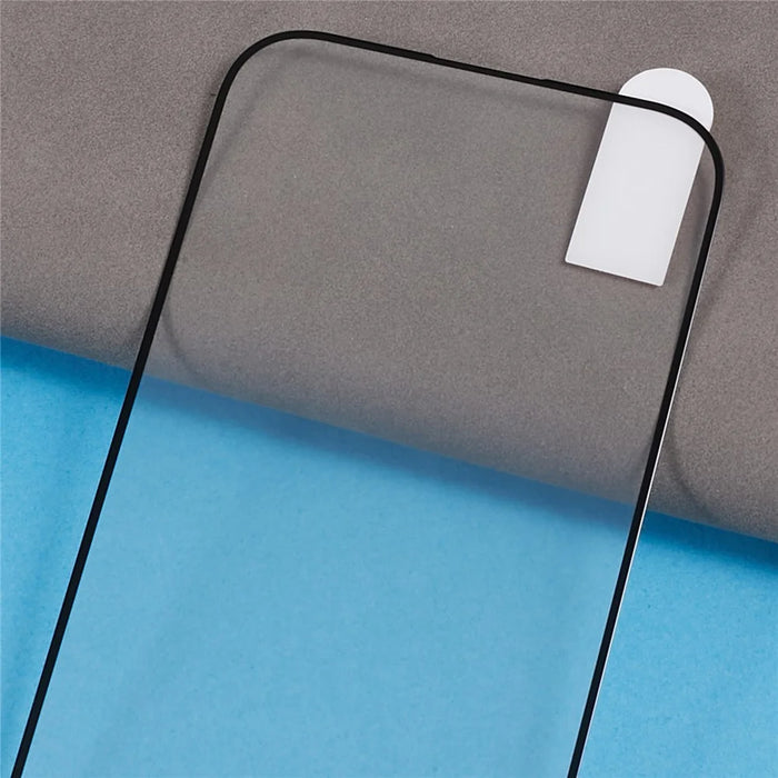 For iPhone 15 Plus Tempered Glass Screen Protector Electroplated Silk Printing Full Cover Full Glue Film - 4