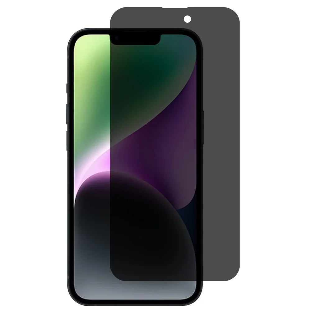 For iPhone 15 Privacy Screen Protector 180-Degree Anti-Spy Tempered Glass Full Coverage Film - 1