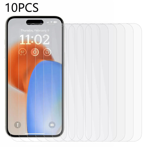 10PCS For iPhone 15 Pro Tempered Glass Film Anti-Explosion High Transparency Screen Protector - 1