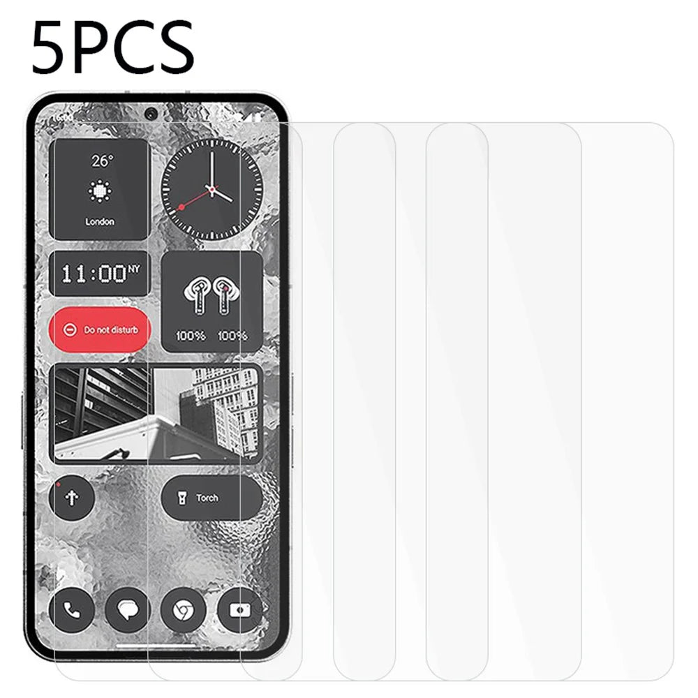 5PCS Phone Screen Protector for Nothing Phone (2) , Explosion-proof Ultra Clear Tempered Glass Film - 1