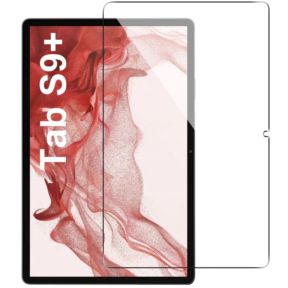 For Samsung Galaxy Tab S10+ / S9+ / Tab S8+ / Tab S7 FE Arc Edge Tempered Glass Screen Film Tablet Screen Protector - 1