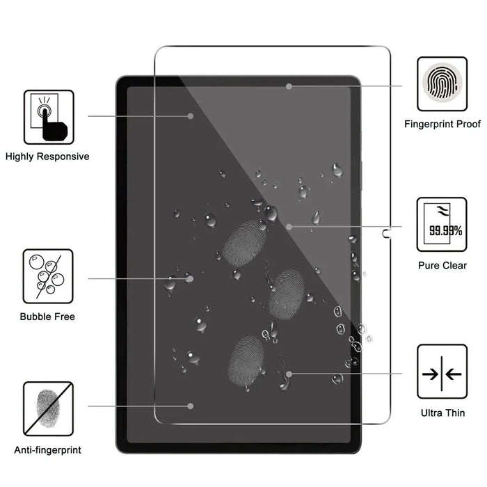 For Samsung Galaxy Tab S10+ / S9+ / Tab S8+ / Tab S7 FE Arc Edge Tempered Glass Screen Film Tablet Screen Protector - 3