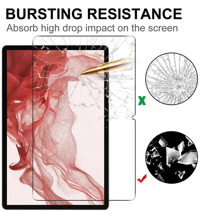 For Samsung Galaxy Tab S10+ / S9+ / Tab S8+ / Tab S7 FE Arc Edge Tempered Glass Screen Film Tablet Screen Protector - 5