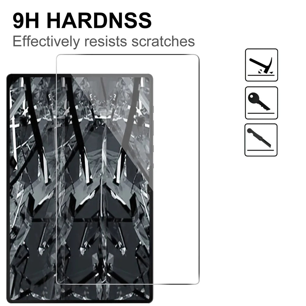 For Samsung Galaxy Tab S11 Ultra / S10 Ultra / S9 Ultra / Tab S8 Ultra Tablet Screen Protector Arc Edge Dustproof Tempered Glass Screen Film - 4