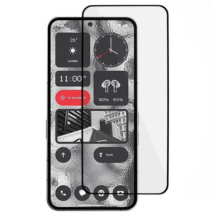 For Nothing Phone (2) Silk Printing High Aluminum-silicon Glass Film Full Glue Full Coverage HD Screen Protector - 1
