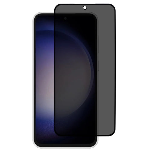 For Samsung Galaxy S23 FE Anti-Peep Screen Protector Full Cover Silk Printing Black Edge Tempered Glass Film - 1