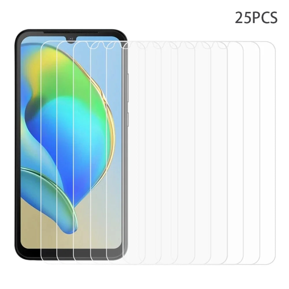 25Pcs For ZTE Blade A33 Plus Screen Film Dustproof Tempered Glass HD Transparent Screen Protector (No Package, with Wipes Set, Dust-absorber, Guide Sticker) - 1