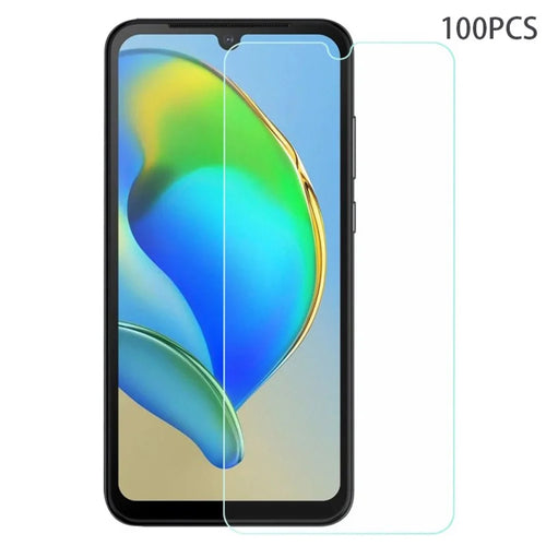 100Pcs For ZTE Blade A33 Plus HD Transparent Screen Film Dustproof Tempered Glass Phone Screen Protector (No Package, with Wipes Set, Dust-absorber, Guide Sticker) - 1