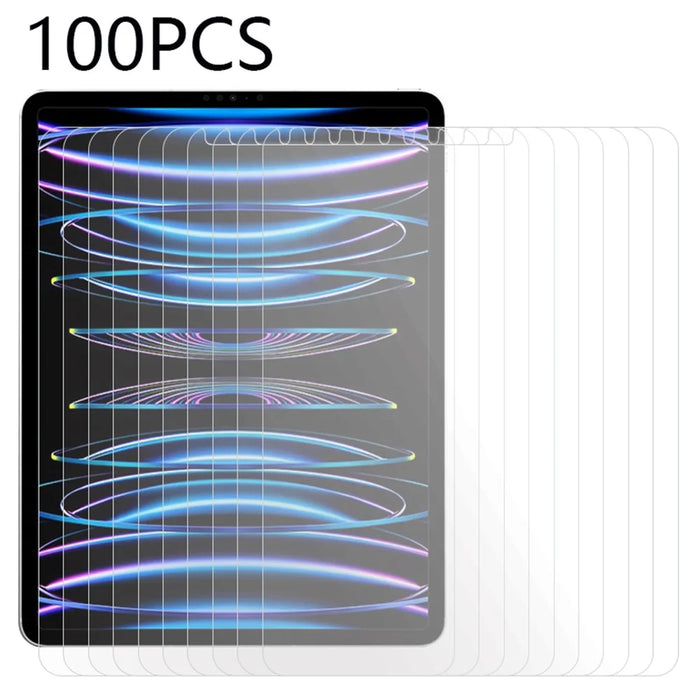 100Pcs Screen Protector for iPad Pro 12.9 (2018) / (2020) / (2021) / (2022) , Tempered Glass Ultra Clear Anti-Scratch Film (No Package, with Wipes Set, Dust-absorber, Guide Sticker) - 1