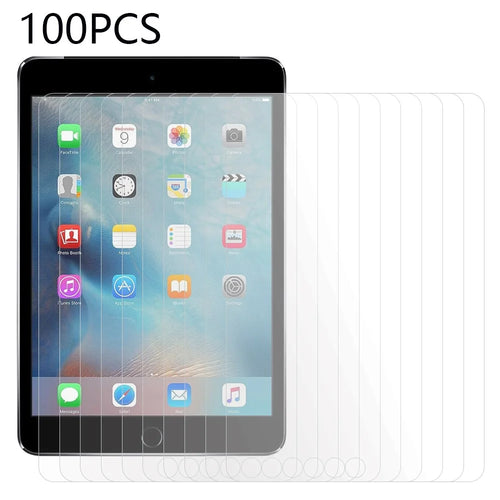 100Pcs For iPad 2 / 3 / 4 Tablet Screen Protector Anti-Scratch Tempered Glass Transparent Film (No Package, with Wipes Set, Dust-absorber, Guide Sticker) - 1