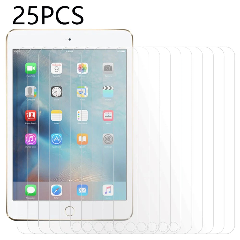 25Pcs For iPad mini 4 / mini (2019) 7.9 inch Tempered Glass Clear Film Full Coverage Screen Protector (No Package, with Wipes Set, Dust-absorber, Guide Sticker) - 1