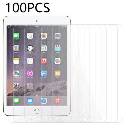 100Pcs For iPad mini / mini 2 / mini 3 Tempered Glass Film HD Clarity Screen Protector (No Package, with Wipes Set, Dust-absorber, Guide Sticker) - 1
