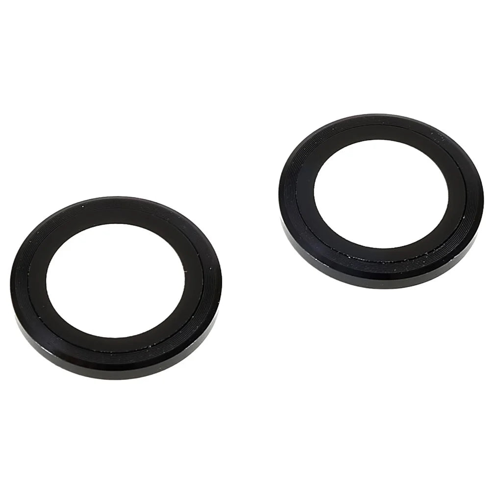 For iPhone 15 / 15 Plus Camera Lens Protector Set Tempered Glass+Metal CD Vein Lens Ring Cover Guard - Black - 3