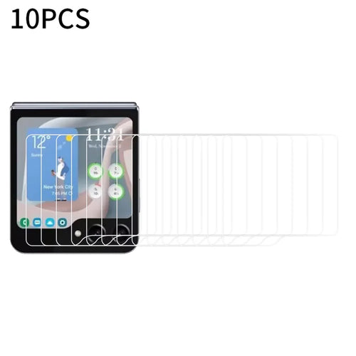 RURIHAI 10Pcs For Samsung Galaxy Z Flip5 5G 0.18mm 2.5D Arc Edge Screen Protector High Aluminum-silicon Glass Film - 1