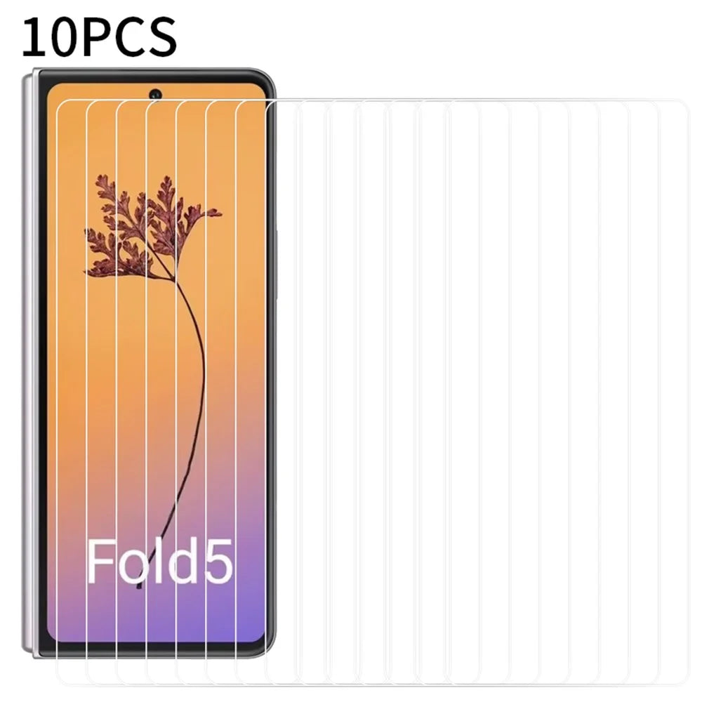RURIHAI 10Pcs Screen Protector for Samsung Galaxy Z Fold5 5G , 0.18mm 2.5D Arc Edge High Aluminum-silicon Glass Film - 1