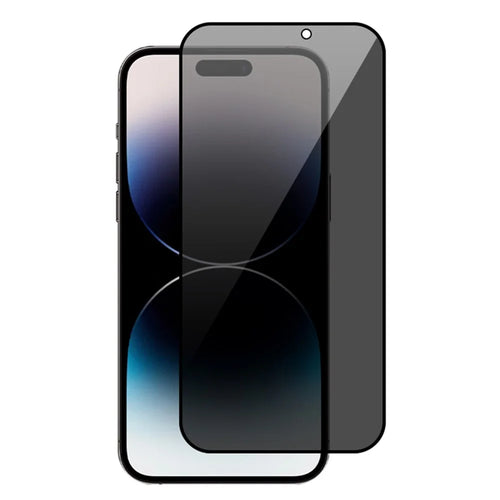 RURIHAI For iPhone 15 Pro Anti-spy Silk Printing Black Edge Screen Protector Full Cover High Aluminium-silicon Glass Film - 1