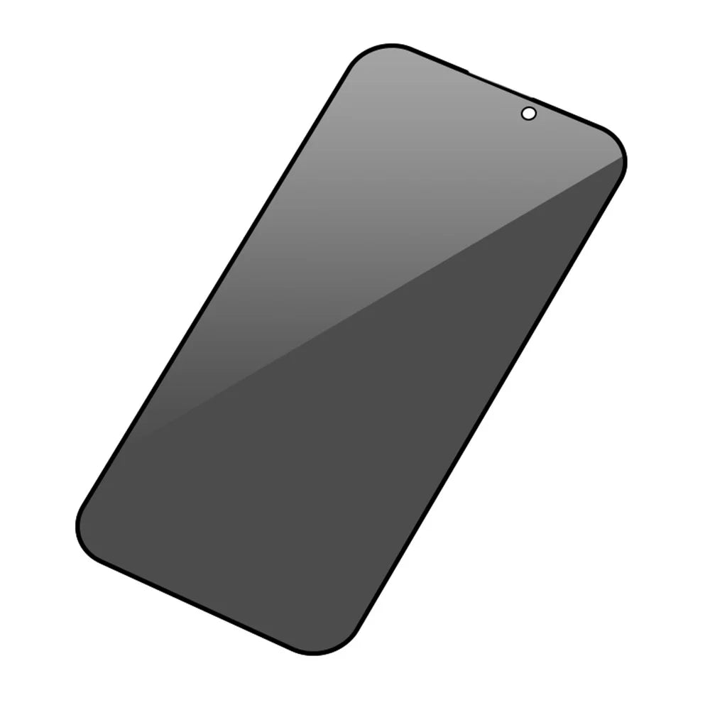 RURIHAI For iPhone 15 Full Cover High Aluminium-silicon Glass Film Silk Printing Black Edge Anti-spy Screen Protector - 5