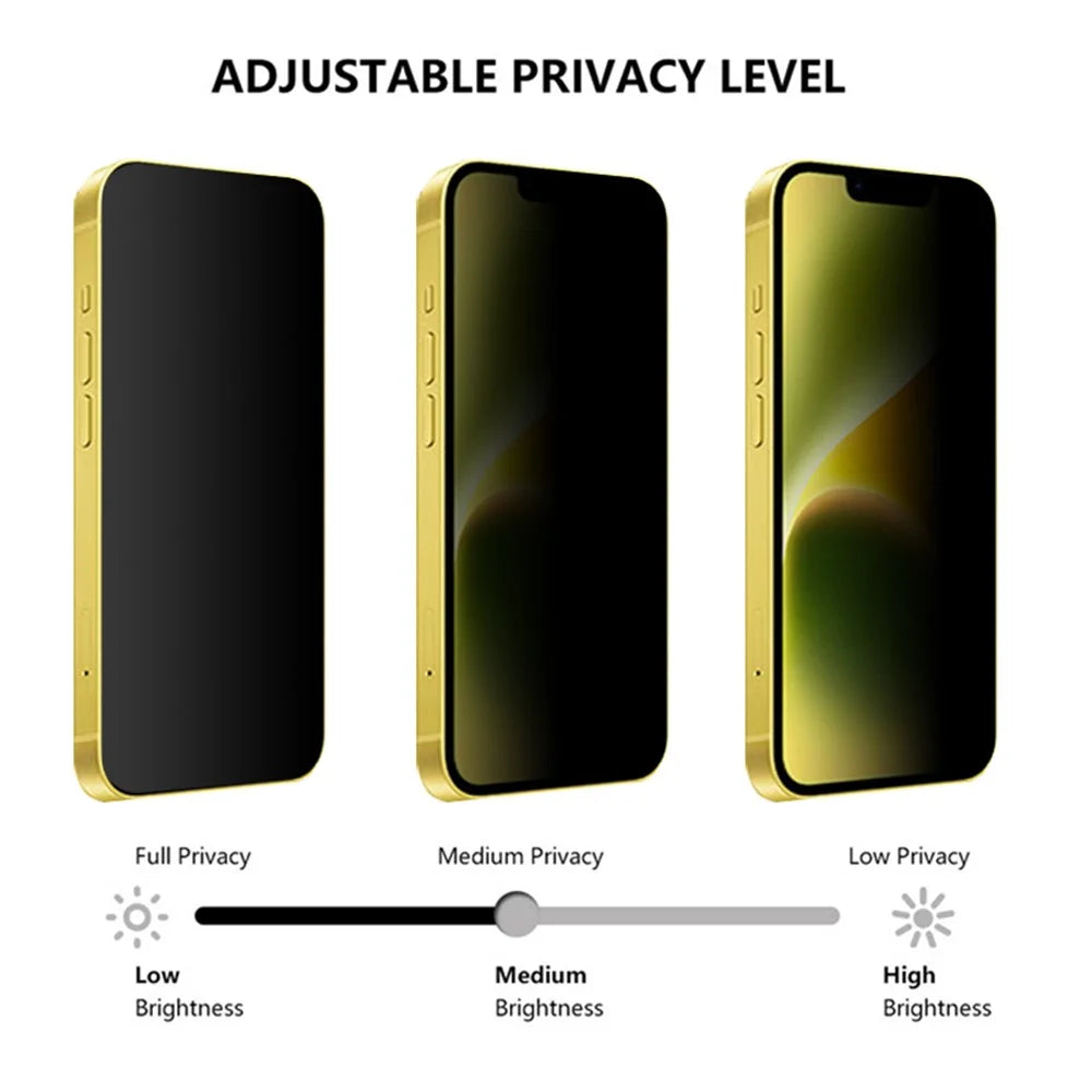 RURIHAI For iPhone 15 Anti-spy Screen Protector Anti-explosion Full Cover High Aluminium-silicon Glass Film - 4