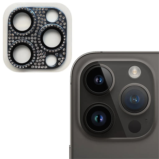 RURIHAI For iPhone 15 Pro / 15 Pro Max Aluminum Alloy + Tempered Glass Lens Film Crystal Clear Camera Lens Protector - Black - 2