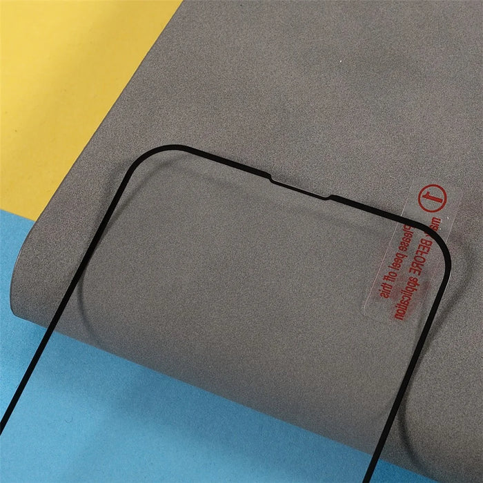 For iPhone 15 Pro Max High Aluminum-silicon Glass Full Screen Protector Silk Printing Full Glue Film - 4