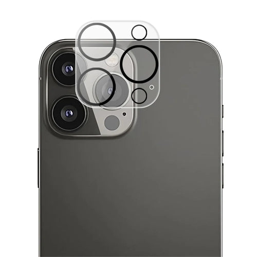 For iPhone 15 Pro / 15 Pro Max 3D Silk Printing Camera Lens Film Tempered Glass Phone Rear Lens Protector - 1