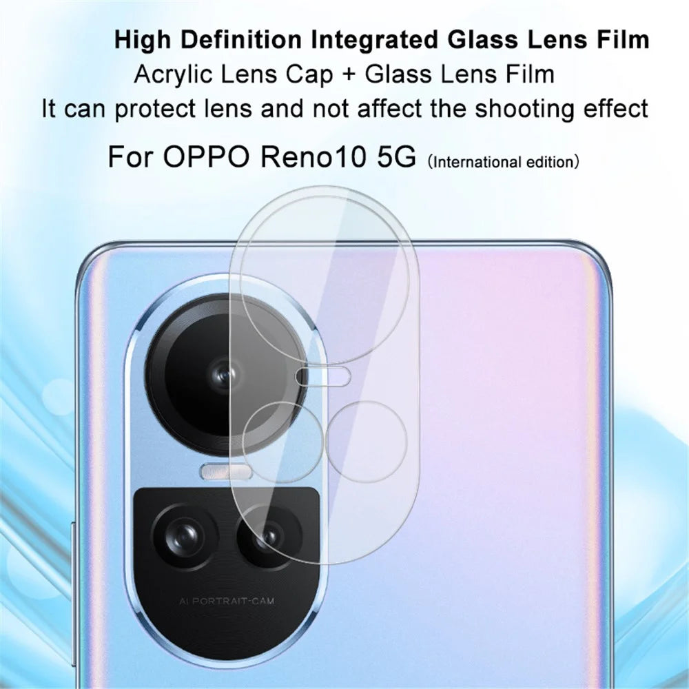 IMAK Lens Protector for Oppo Reno10 Pro 5G (Global) / Reno10 5G (Global) , Integrated Tempered Glass Lens Film + Acrylic Lens Cap - 2