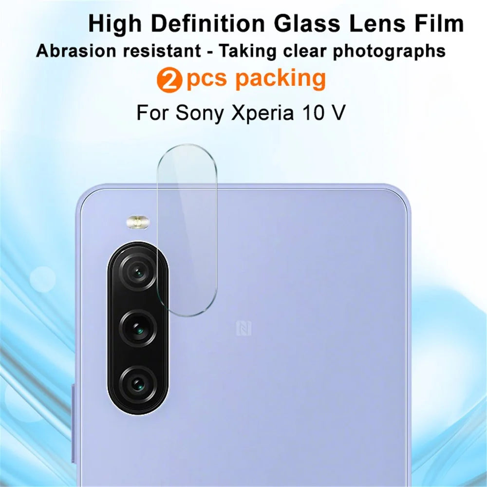 IMAK 2Pcs / Set For Sony Xperia 10 V Camera Lens Protector HD Clear Tempered Glass Lens Film - 2