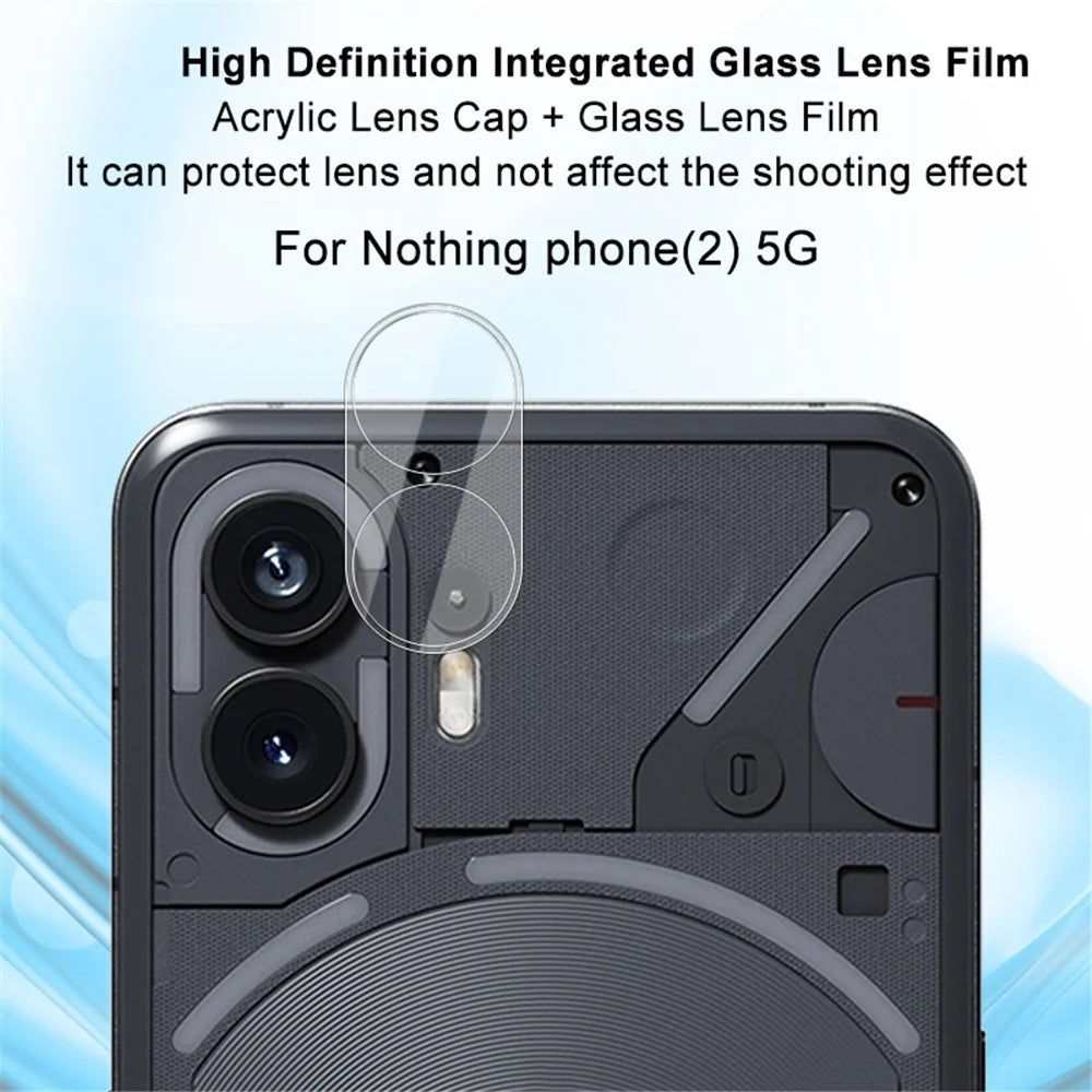IMAK For Nothing Phone (2) Integrated Tempered Glass Lens Film + Acrylic Lens Cap Clear Lens Protector - 2