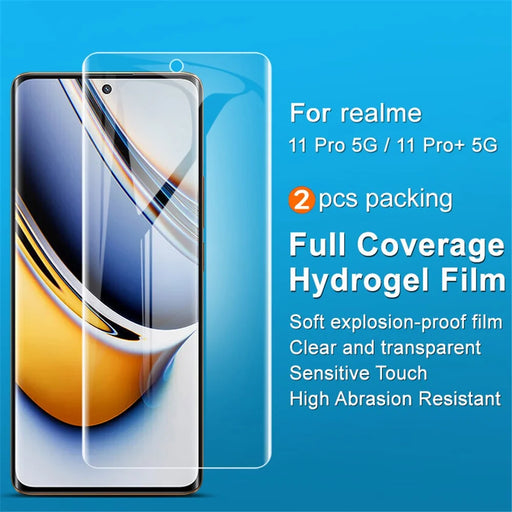 IMAK 2Pcs  /  Set Hydrogel Film III for Realme 11 Pro 5G / 11 Pro+ 5G Screen Protector Transparent TPU Screen Film Guard - 2