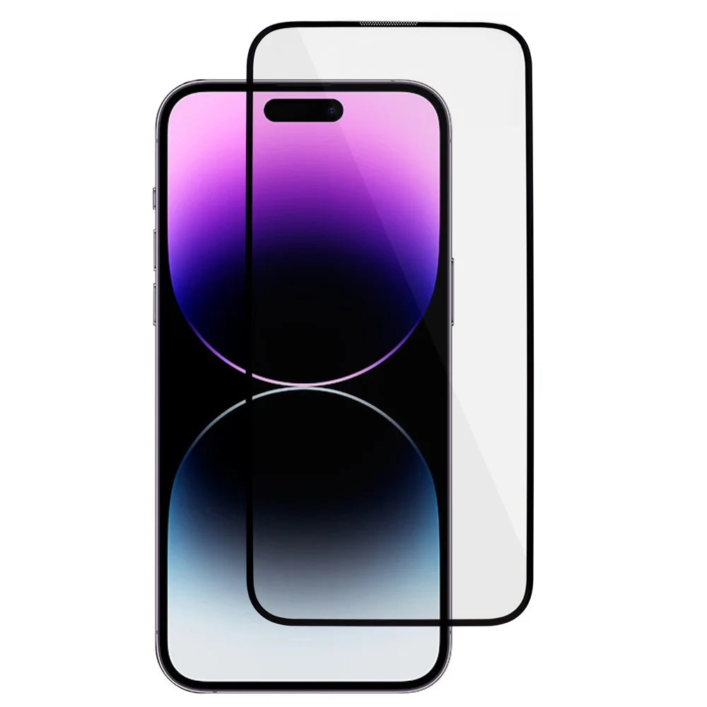 For iPhone 15 Pro Max Clear Full Glue Silk Printing Tempered Glass Protector Full Screen Film with Installation Tool - 1