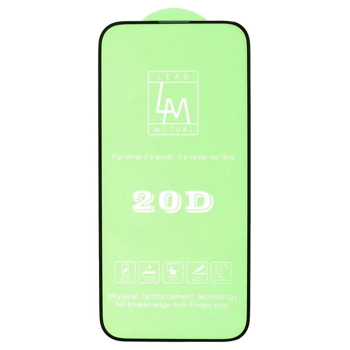 For iPhone 15 Plus Tempered Glass Film Full Glue 20D Silk Printing Complete Screen Covering Protector - 3