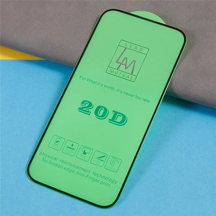 For iPhone 15 Plus Tempered Glass Film Full Glue 20D Silk Printing Complete Screen Covering Protector - 4