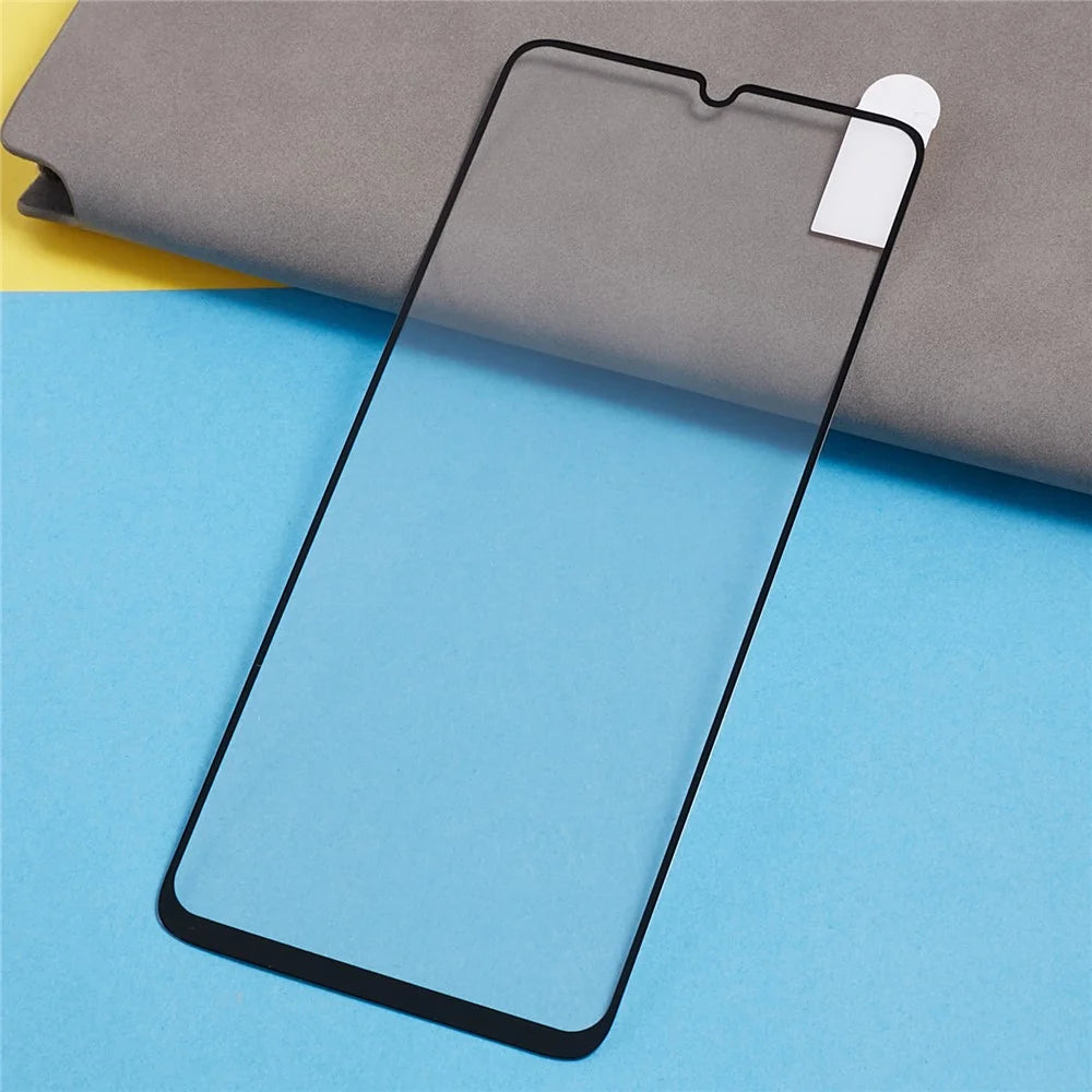 For Realme C53 (Global) / C53 (India) / C51 Electroplated Silk Printing Black Edge Tempered Glass Screen Protector Full Cover Full Glue HD Film - 3