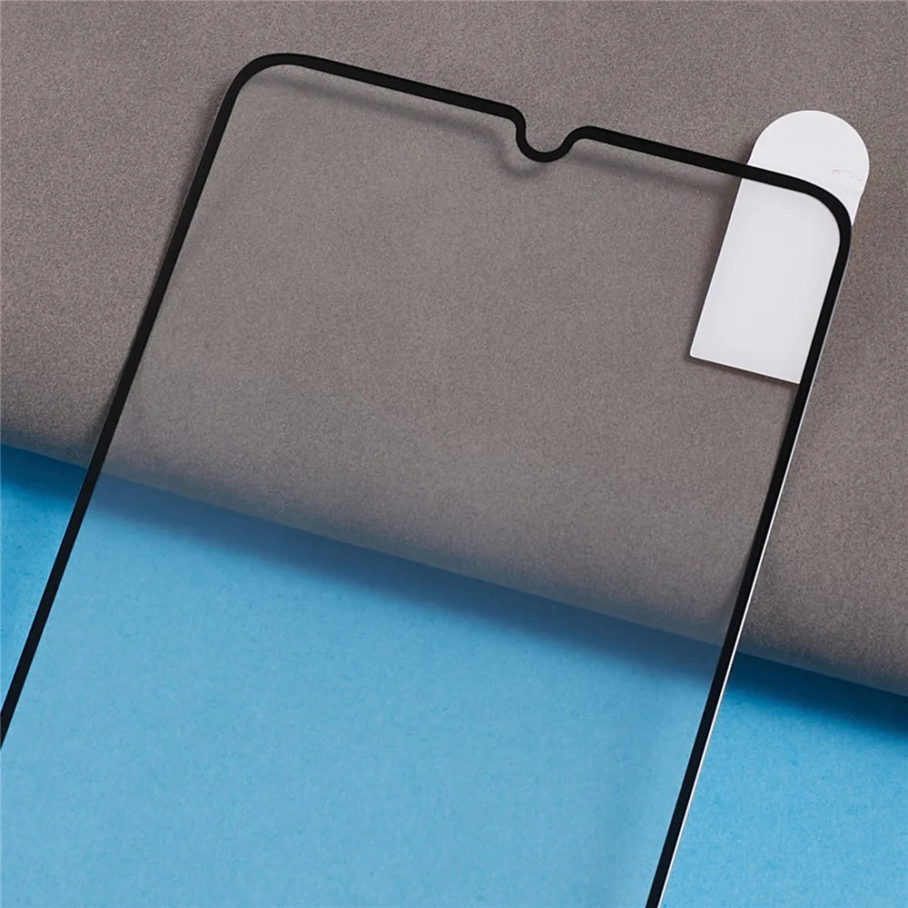 For Realme C53 (Global) / C53 (India) / C51 Electroplated Silk Printing Black Edge Tempered Glass Screen Protector Full Cover Full Glue HD Film - 4