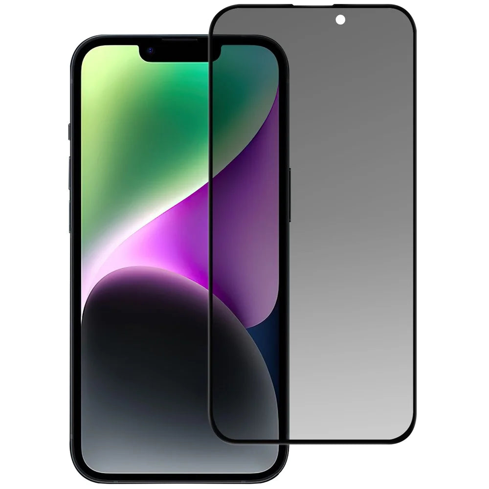 Anti-spy Privacy Protection Screen Protector for iPhone 15 , 2.5D Arc Edge Tempered Glass Phone Screen Film - 1