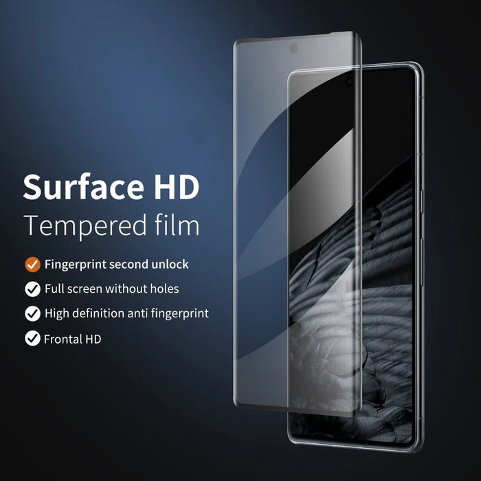 For Google Pixel 7 Pro 5G Side Glue Full Screen Protector Scratch-Resistant Curved HD Clear Tempered Glass Film - 2